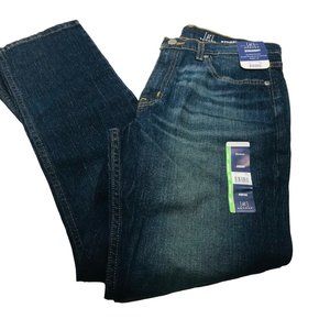 George Men's Size 29x30 Straight Fit Blue Stretch Denim Blue Jean Dark Wash New